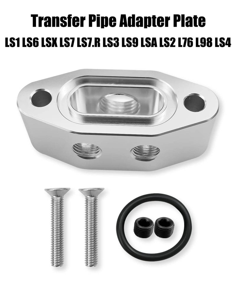 LS Oil Pressure Sensor Relocation Adapter w/Dual 1/8" NPT LS Oil Port Outlets - M16-1.5 Oil Pressure Sending Unit Compatible with LS Truck G8 and LS3 Camaro Oil Pans