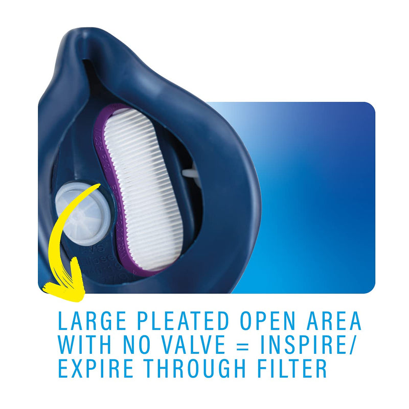 GVS ELIPSE P100 Elastomeric Half Mask with Source Control with Replaceable and Reusable Filters Included 1 Count (Pack of 1)