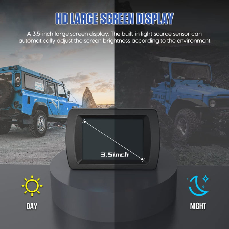MR CARTOOL M85 Car Inclinometer GPS Speedometer Roll Angle & Pitch Angle with Compass Display for All Off-Road Vehicles