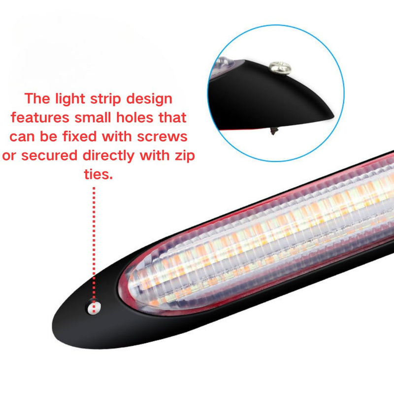 Yolu 2Pcs Flexible LED Daytime Running Light with Starter Scanning Dual-Color Streaming Turn Signal Indicator Light Universal fit 12V vehicles (6.69") 6.69"