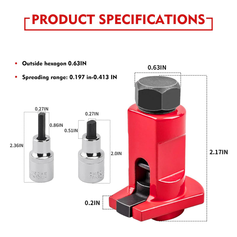 3Pcs Strut Spreader Tool, Universal Suspension Strut Knuckle Spreader 5-11.5mm, Suspension Strut Spreader Socket Tools for VW, Audi, BMW, Ford, Mini, Steering & Suspension Tools Made of 42CrMo