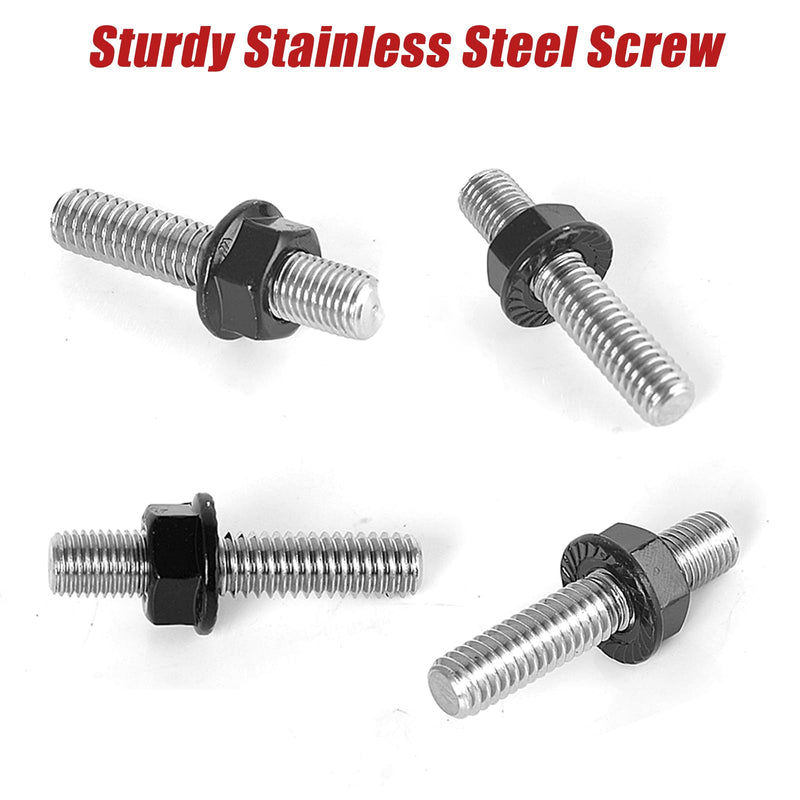 Stainless Steel Exhaust Bolt Kit for 1984-2018 Harley Big Twin Sportster XL with Flange Nut, OEM Part Number 16715-83 1671583 (4) 4