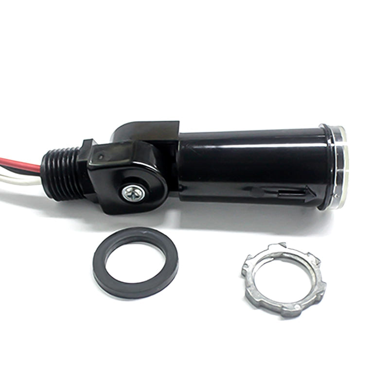 Automatic Lighting Sensor Switch 2pcs Photoelectric Switch for Outdoor Light Photo Cell Sensor with Time Delay Temperature Compensation Water-Resistant
