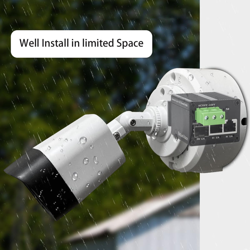 Ultra Mini Ethernet PoE+ Switch,2-Port PoE+ Output & 1-Uplink SFP Port ,30W PoE Output@40W Budget ,Design for PTZ IP Camera,Dual Band AP, Security Camera and etc (30W) 30W