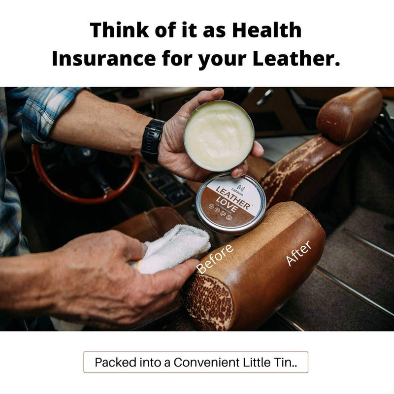 Lithium Leather Love Car Leather Cleaner and Conditioner - Deep Hydrating All Natural Premium Care For Car Interior that Restores, Rehydrates and Protects (8oz)