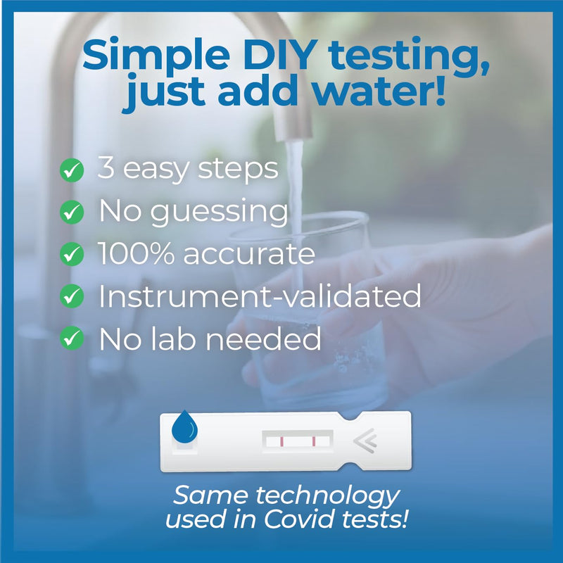 Lead in Drinking Water Test Kit by Detekt – Made in USA – Fast 5-Minute Results – Professional-Grade Accuracy – Consistent Quality & Expert Support – Easy DIY Home Test for Tap, Well & Filtered Water