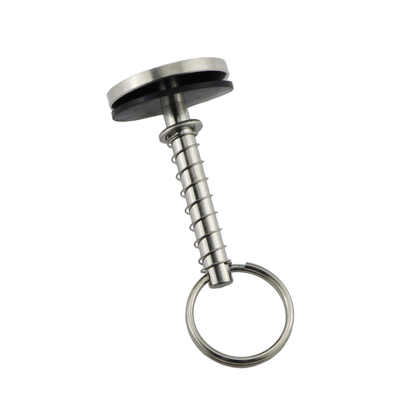 NRC&XRC Stainless-Steel 316 Hatch Cover Pull Handle with Spring Hidden Pin Button for Fishing Boat Yacht Dia.:1/4”,Total Length:2-1/8” 4 PCS