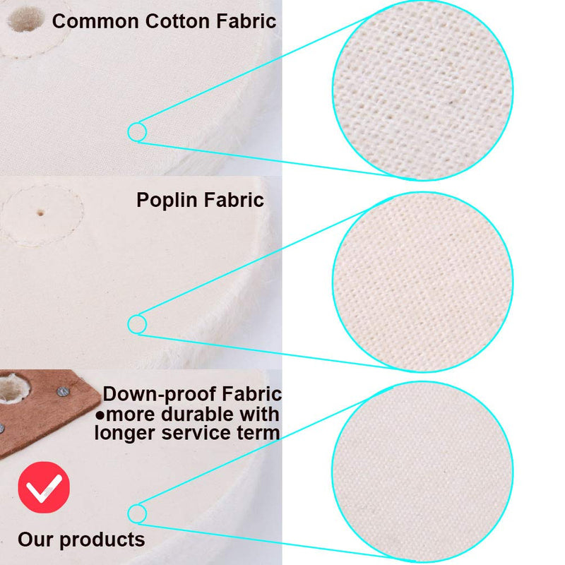 Buffing Polishing Wheel 3-Step Fine Cotton (60 Ply) / Soft Flannel (40 Ply) / High-Grade Cloth (90 Ply) 3/4" Arbor Hole for Wood Lathe Buffing System– 3Pack