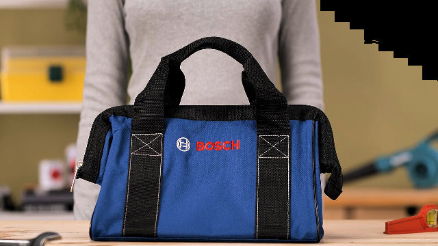 Bosch 2610041759 Heavy-Duty 13x9x9 Dark Blue Canvas Tool Bag Pack of 1