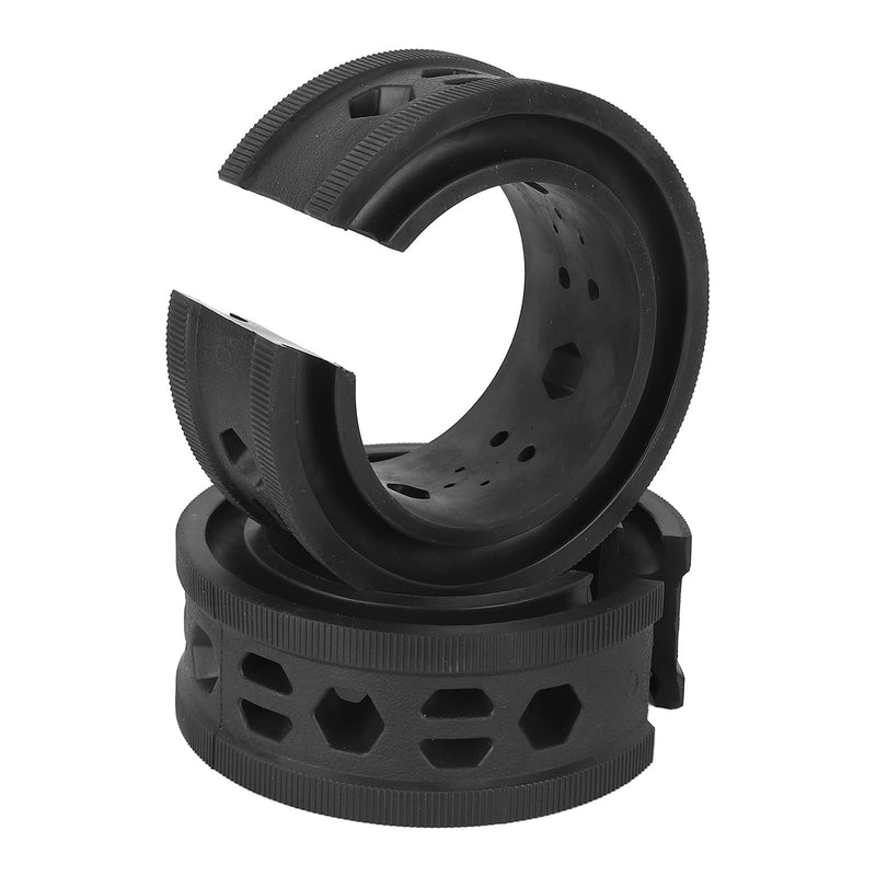 2PCS Car Coil Spring Buffer Rubber, Universal Car Shock Absorber Cushion Spring Bumper Buffer C Type Reduce Noise Anti Vibration for Cars, black