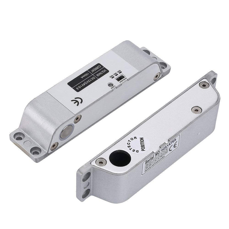 Electric Drop Bolt Lock DC 12V Fail Safe NC Mode Electronic Door Lock for Access Control Security - Surface Mounted with Time Delay