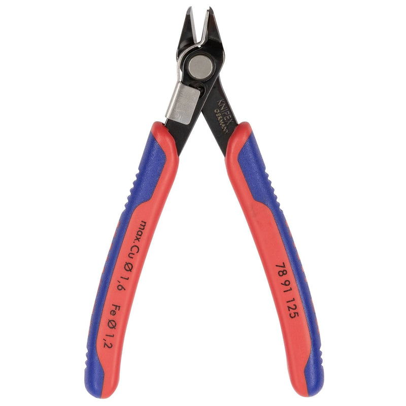Knipex 78 91 125 Electronics Cutter "Super-Knips" 4,92" with lead catcher Multi-colour Burnished, wire clamp, very small facet