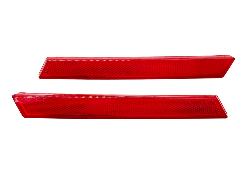  [AUSTRALIA] - Pair Rear Bumper Reflector For Cadillac XTS 2013-2017 Red Lens Bumper Lower Lights Trim 2014 2015 2016