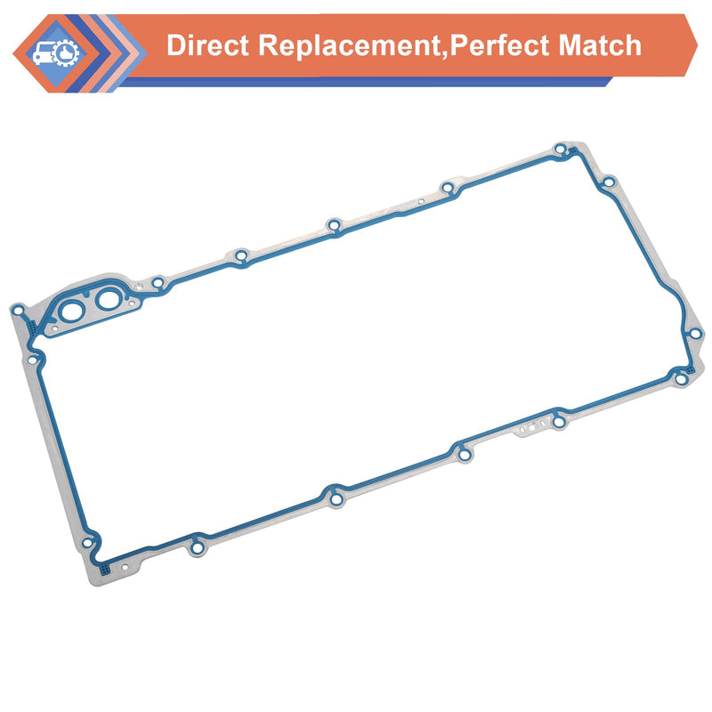 ZONFANT Engine Oil Pan Gasket Set, Compatible with Chevy GMC Cadillac Vehicle 4.8L 5.3L 6.0L 6.2L Silverado Suburban Tahoe Trailblazer Sierra Yukon Escalade, Replace #OS30693R 12612350 OS30693R