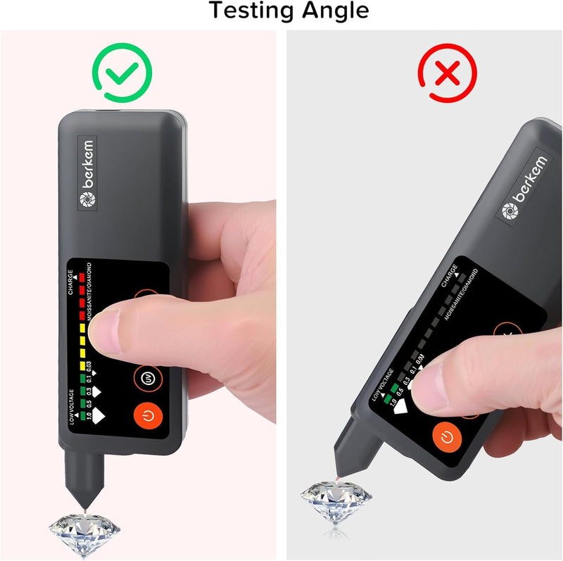 Rechargeable Diamond Tester, High Accuracy Diamond Tester Pen with UV Light,Jewelry Gem Tester Pen,with 365nm UV Light,Portable Gem Checker for Novice & Experts (Rechargeable Diamond Tester) Rechargeable Diamond Tester