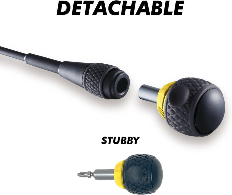 VESSEL - BALL GRIP Ratchet Interchangeable Screwdriver with 10 PC. Bit Set 2200MBH120K01