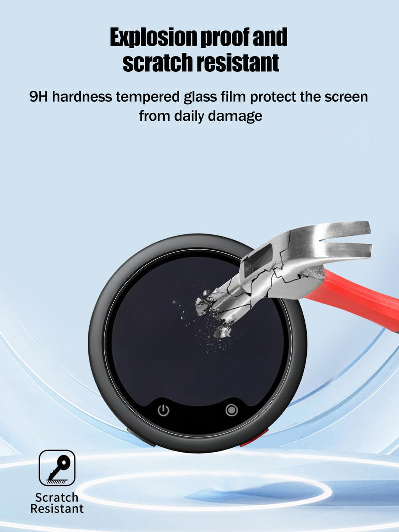 Screen Protector for Insta360 Mic Pro Transmitter, (3-Pack) | 9H Tempered Glass Film Impact Resistance Anti-Fingerprint High Sensitive