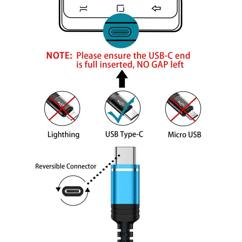  [AUSTRALIA] - Motorola Fast Charger Cable USB C 2 Pack 6ft 3.1A Android Charger Power Charging Cord for Motorola Moto G Stylus 5G 2024,G Power,G 5G,Edge 2023 Razr,G Play 2022 2021,Edge 50 Ultra X50 40,One 5G Ace