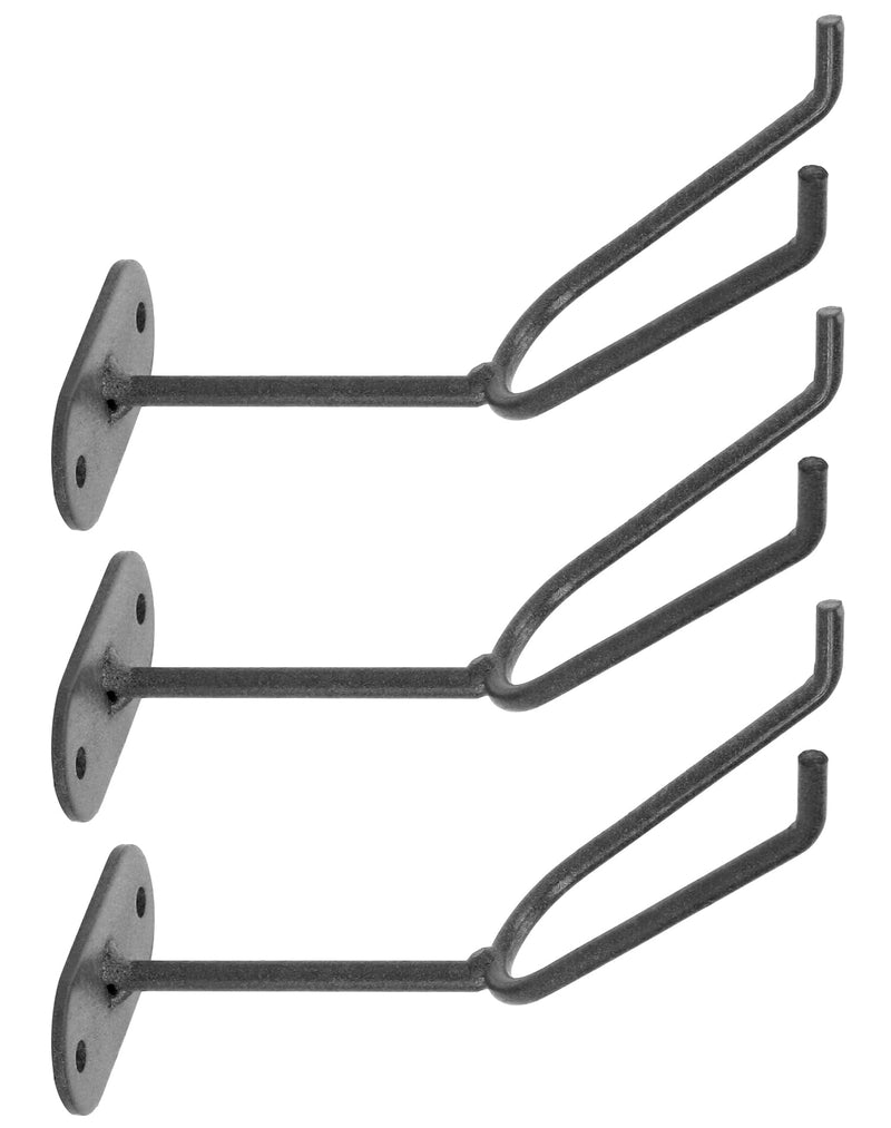 QWORK Heavy Duty Wall Mount Gravity Feed Spray Gun Holder Compatible with Most Paint Spray Guns Ideal for Spray Booths and Workstations 3 Pcs