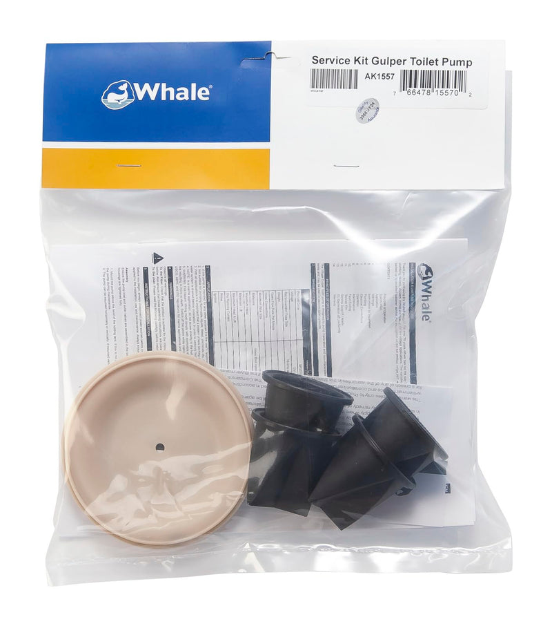 Whale Gulper Toilet Pump Service Kit, Black/White | AK1557