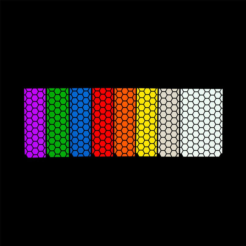 RydeSafe Reflective Decals - Hexagon Kit - Large Yellow
