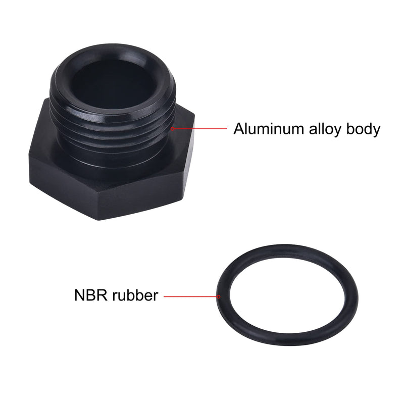 EVIL ENERGY 6AN Block off Cap ORB Plug Fitting Adapter Male Aluminum