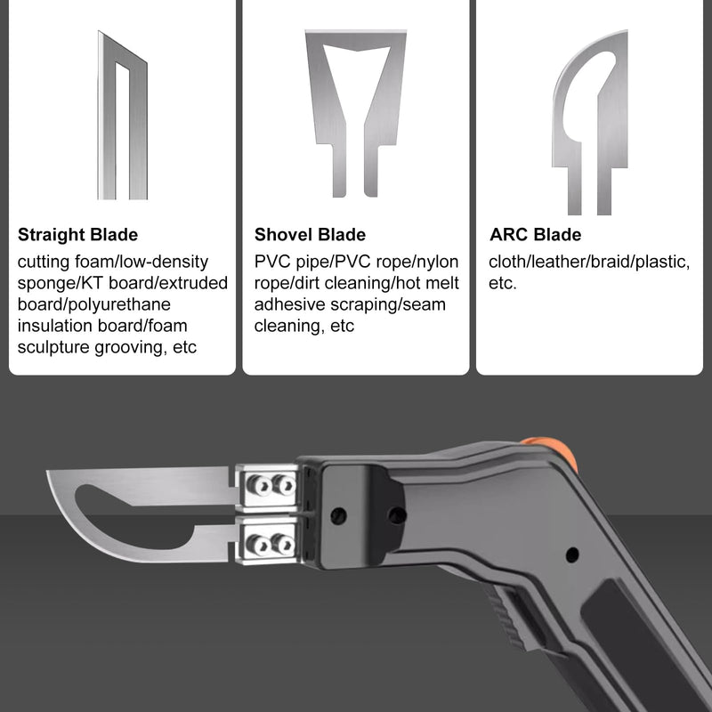 Hot Knife, Hot Foam Cutter,Rope Hot Knife Cutter, 300W Foam Cutter Electric | 0-600℃ Polystyrene Cutting Tool, Portable Hot Knife with 3 Blades for Sponge/EPS/EPP/KT BOARD/EVA/PU/Fabric/Rubber