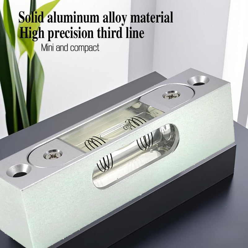 Metal high precision strip type adjustable level small level ruler rectangular horizontal bubble (noctilucent magnetic)