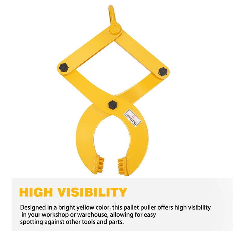 Pallet Puller,3T/6600 LBS Capacity Pallet Jack Puller,Heavy Duty Single Scissor Clamp for Forklift Chain,Pulling Pallets,6.7 Inch Jaw Opening 3T/6600 LBS