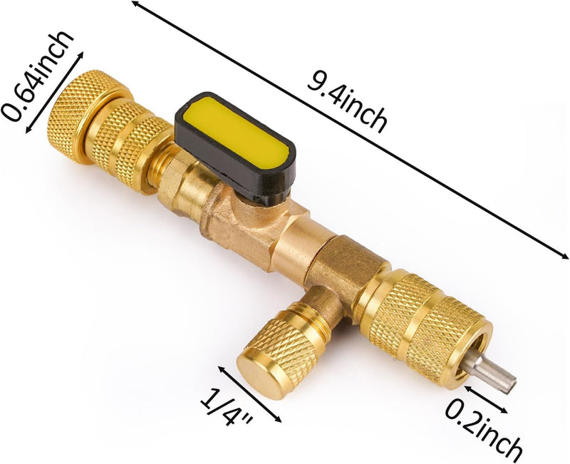 Valve Core Remover/Installer – Dual Size 1/4 & 5/16 Flare Tool for HVAC R32 R410A | Efficient Valve Stem Removal for Air Conditioning Repairs | Perfect for HVAC Professionals