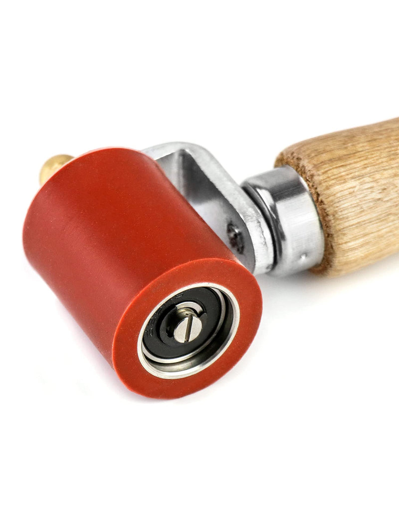 QWORK® Silicone Seam Roller, High Temperature Resistant Silicon Seam Hand Pressure Roller Welding Tool, 40mm, Red