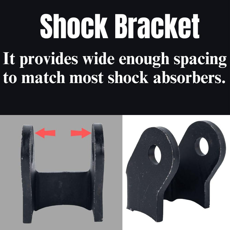 2 Pcs Shock Bracket, Heavy-Duty Shock Absorber, Black Curved Design for Off-Road Trailers (Bending Shock mounts) Bending shock mounts
