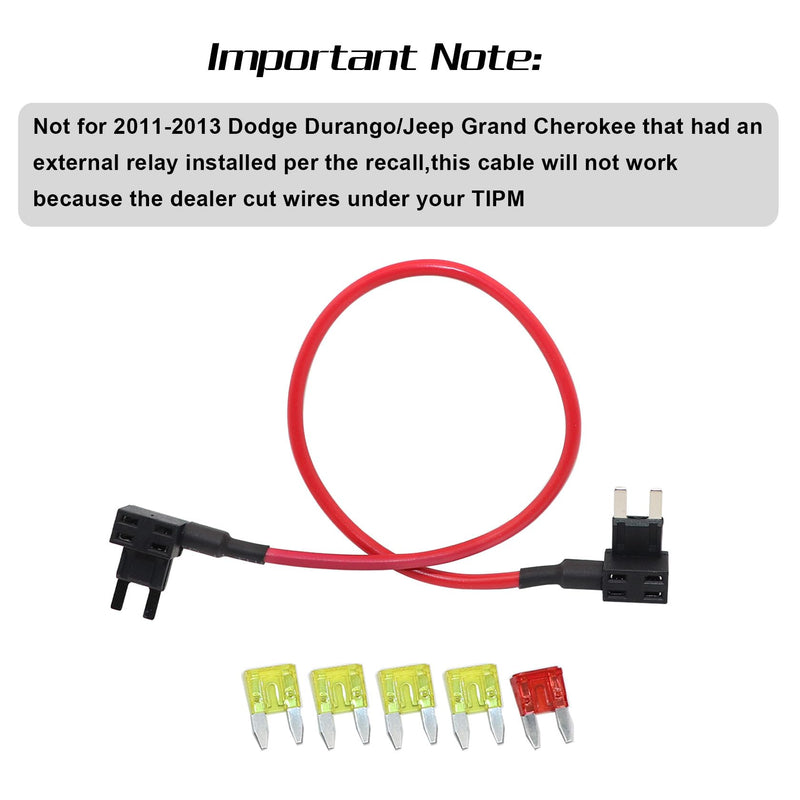 FZJDSD TIPM Repair Fuel Pump Relay Bypass Cable Compatible with Dodge Ram 1500 2500 3500 Compatible with Chrysler Jeep Grand Wrangler Liberty Compatible with VW Routan Replace CBWPR091AA