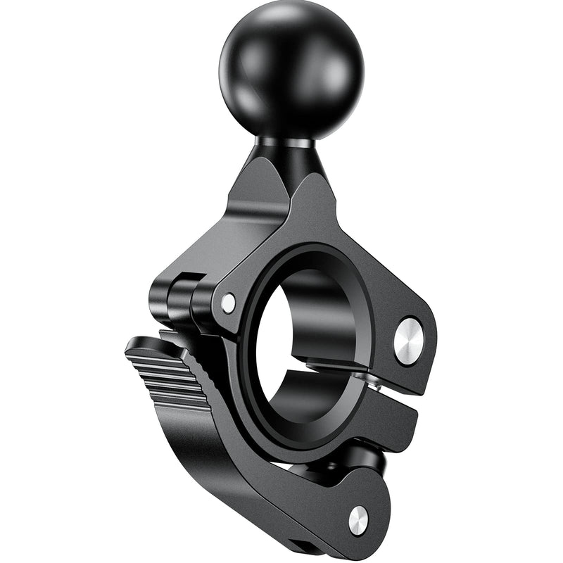 BRCOVAN Aluminum Alloy Handlebar Clamp Mount Base with 1'' TPU Ball for Rail Diameter 0.5'' 0.87'' 1'' 1.125'' 1.26'', Fit for RAM Mounts B Size 1 Inch Ball Double Socket Arm, Tool-Less Installation R18-Set of 1