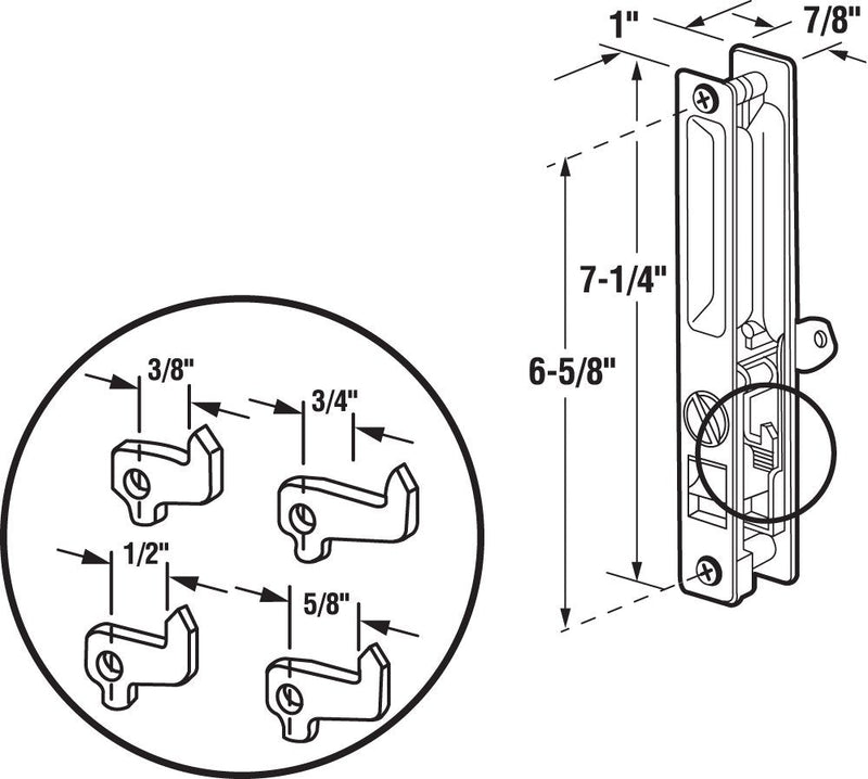 Prime-Line C 1076 Chrome Plated Flush Locking, Keyed, Door Handle Set (Single Pack) 1 Pack