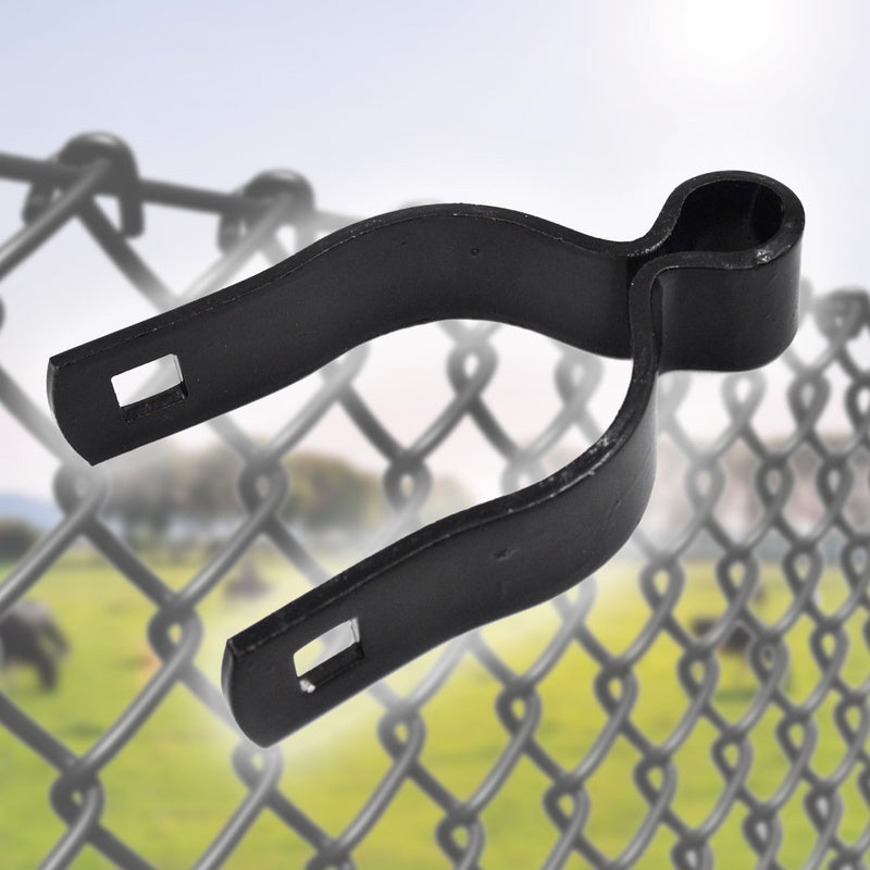 (4 Pack) 1-3/8" Pressed Steel Chain Link Fence Gate Post Hinge, Chain Link Fence Female Hinge, with Nut/Bolt - Black 1-3/8"(Famale)