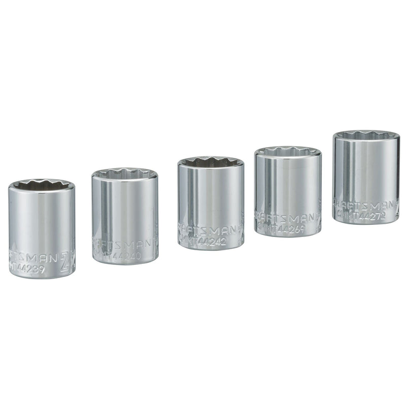 CRAFTSMAN Socket Set, 1/2 Inch Drive, MM, 5 Piece (CMMT34574) Large