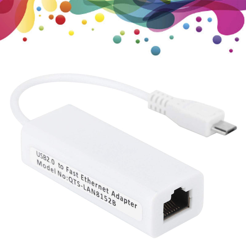 Zopsc-1 Ethernet Adapter Micro USB to RJ45 Network Card Adapter Micro USB to RJ45 Ethernet Port for Raspberry Pi Zero 1.3W Motherboard