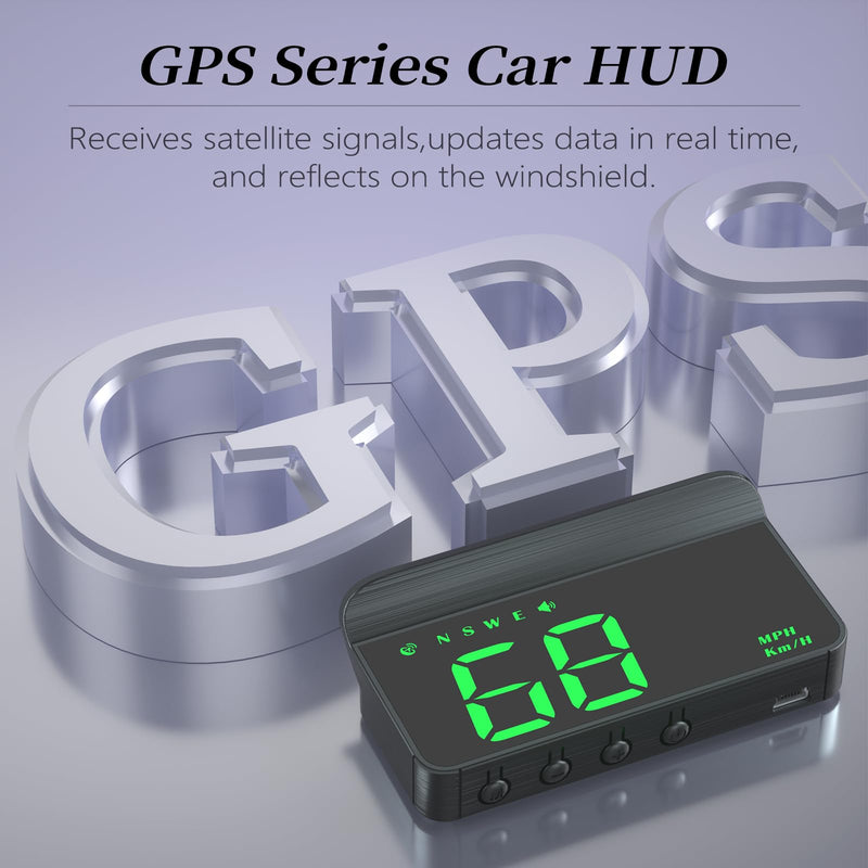 Heads Up Display for Cars,Windshield Speedometer Projector M1Green,Digital GPS Speedometer with Speed,Driving Direction,Overspeed Alarm Fatigued Driving,GPS Mode for All Vehicles M1 green