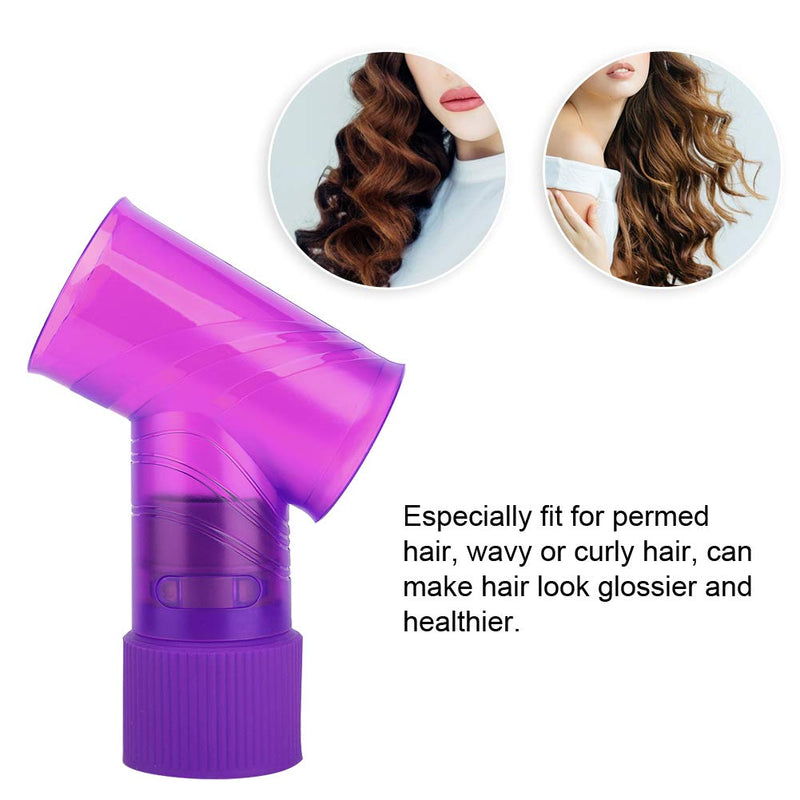 Magic Hair Roller Drying Diffuser Blow Dryer Wind Curl Hair Dryer Cover Hair Styling Tools (Purple) purple
