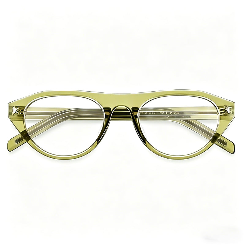 HJSTES Cateye Blue Light Glasses for Woman Men 2026 Trendy Oval Cat Eye Frame Bluelight Blocking for Computer/Reading/Selfie Green Blue Light Glasses