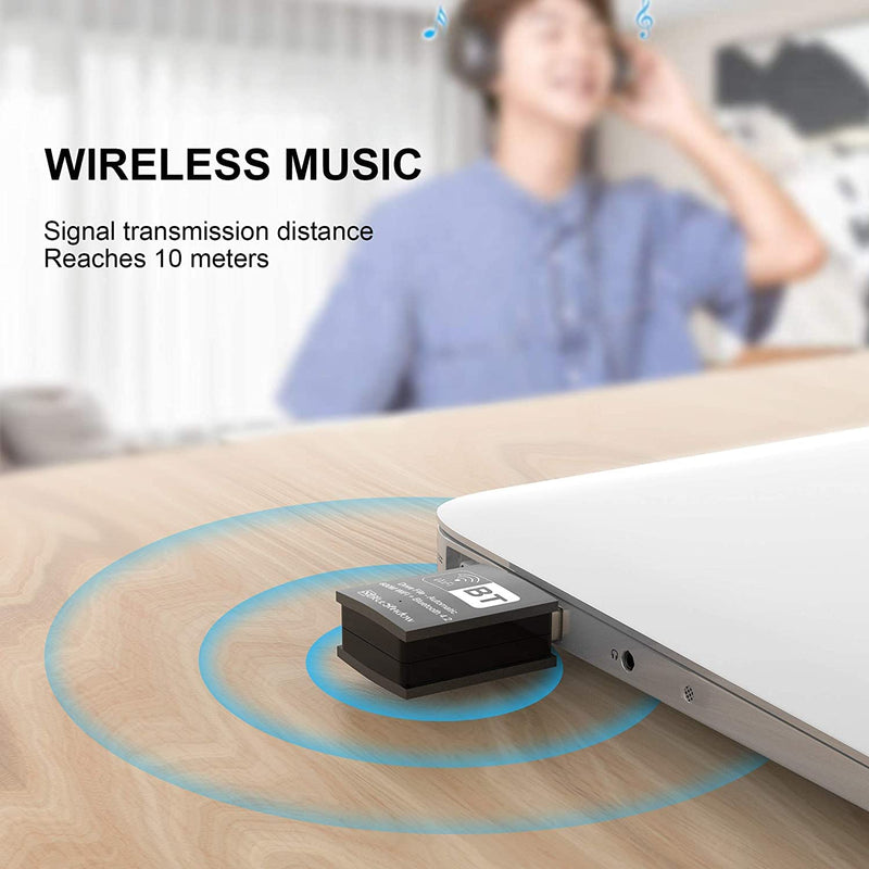 Blueshadow Mini 2-in-1 USB WiFi Bluetooth Adapter AC600-2.4G/5G Dual Band Wireless Network Adapter for Desktop PC, Bluetooth 4.2, WPA3 Network Security, Supports Windows 11,10, 8.1,8, 7