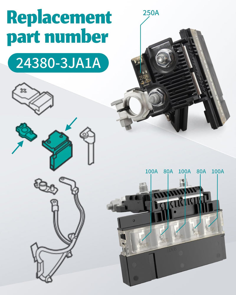 24380-3JA1A Positive Battery Terminal Fuse Fit for Nissan Altima Pathfinder Infiniti