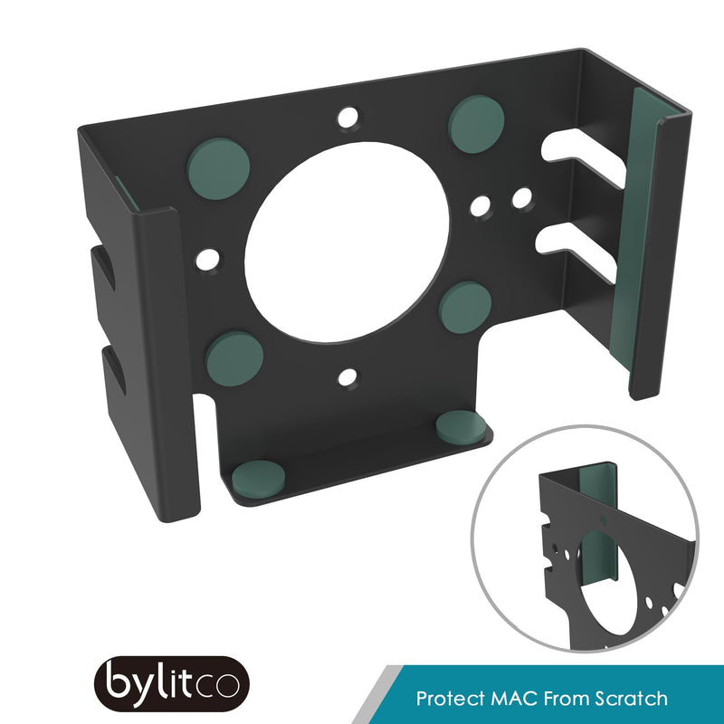 All Metal Mount Holder Bracket for Mac Mini M4/M4 Pro 2024, Under Desk or Behind The Monitor