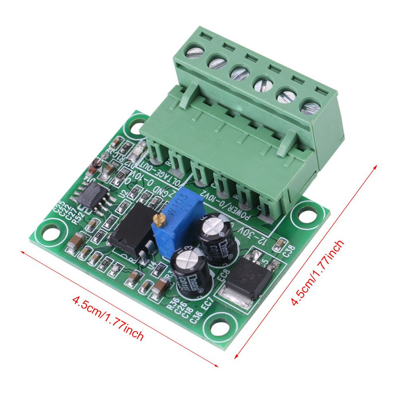0-10KHz to 0-10V Frequency to Voltage Converter Module F/V Digital to Analog Board for Switching PLC and VFD Inverter PWM to Voltage Digital Analog Board