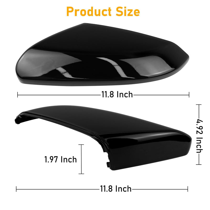 Moonlinks Compatible with 2016-2021 Honda Civic Side Mirror Cover Replacement,Glossy Black LH & RH Side Door Rearview Mirror Cap Trim for 10th Gen Civic,2019-2022 Insight,(1 Pair) 10th-Pair Black