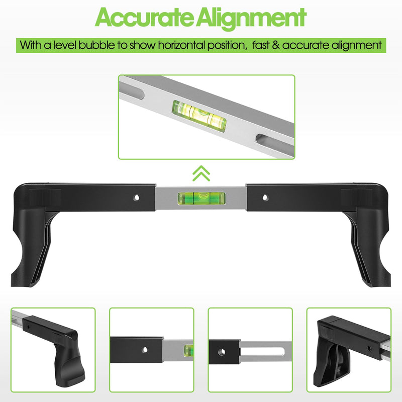Steering Wheel Level Alignment Tool - Steering Wheel Level Bar Tool - Universal Use for Passenger Cars, Vans & Trucks with Steering Wheel Internal Diameter 270mm-340mm, Spring-Loaded