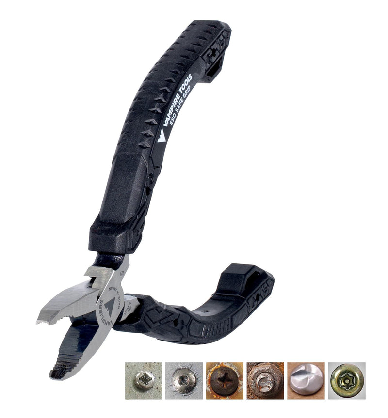 VAMPLIERS 5" Mini Stripped Screw Remover Pliers with ESD Safe Grip. Made in Japan. Slender Non-Slip High Carbon Steel Jaws. Ideal for IT, iPhone, Mac/PC, Circuit Boards or Any Electronic Repairs. 5" Mini Pliers