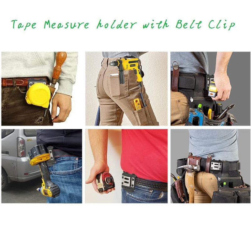 Tape Measure Holder for Belt, Drill Holder for Belt, Tape Measure Clip, Drill Belt Clip Tape Measure Clips with Single Clip Hole.