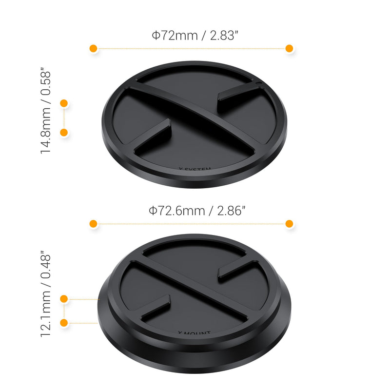JJC Body Cap Cover & Rear Lens Cap for Hasselblad X Mount Camera XCD Lens | for Hasselblad X1D-50c X1D II 50C X2D 100C 907X & CFV 50C Camera with 35-100mm f/2.8-4 E, XCD 20-35mm f/3.2-4.5 E Lens Body Cap and Rear Lens Cap